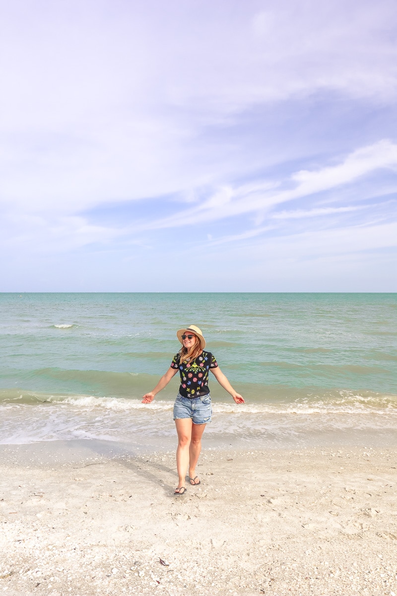 Wandering the beach in Sanibel