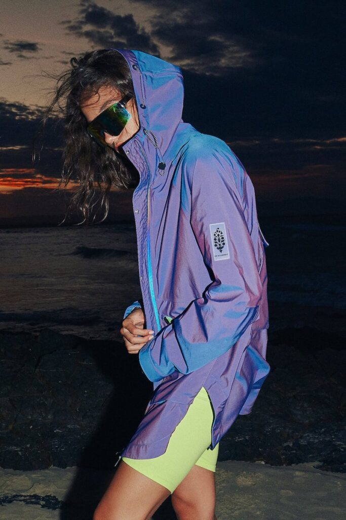Free People colourful rain jacket 